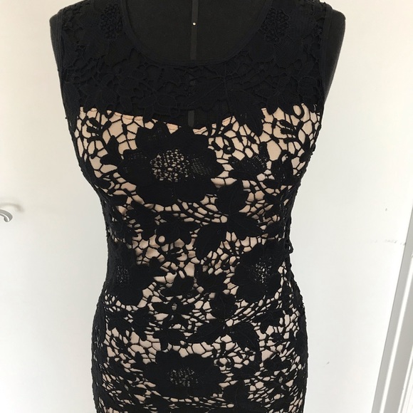 Black Lace Midi Dress - Picture 2 of 5